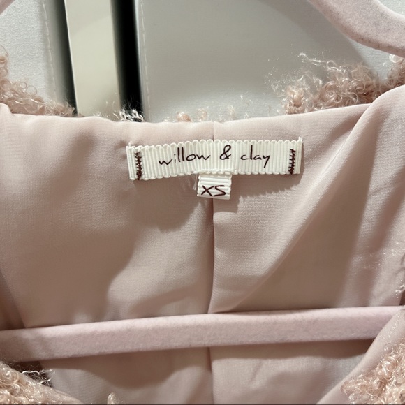 Willow & Clay Shaggy Faux Fur Jacket Pink XS - Picture 4 of 7